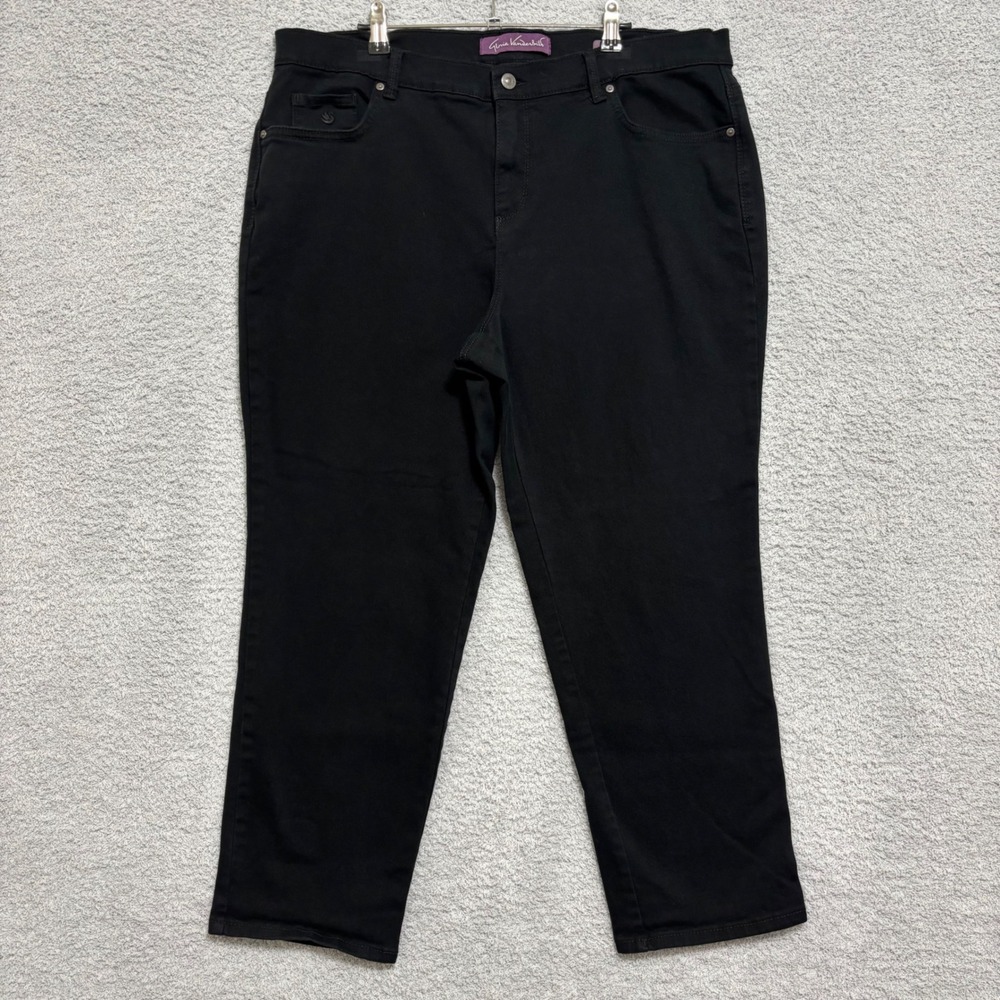 Gloria Vanderbilt Black‎ Straight Leg Jeans Work Casual Women's 18W
